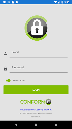 Android application CONFORMiT Lockout/Tagout screenshort