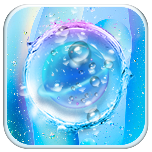 Blue Transparent Water Droplet  Icon