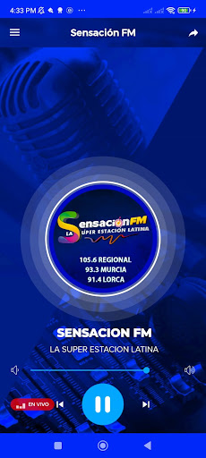 Android application SENSACION FM screenshort