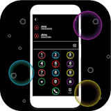 Black Bubble Phone Dialer Theme Contact 2018 icon