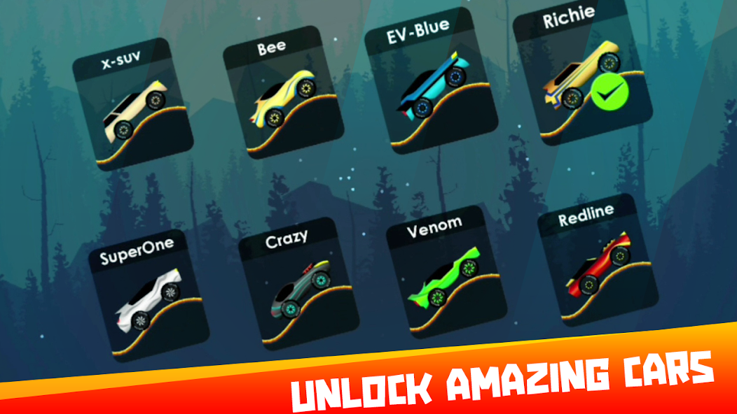 Uphill Climb Racing Neon : Free Offline 1.1.12 APK + Мод (Unlimited money) за Android
