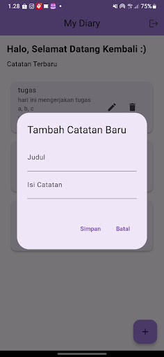 MyDiary Screen 2