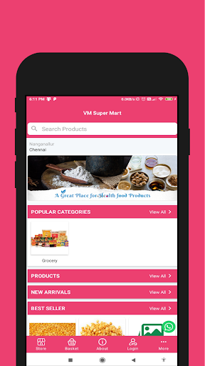 Android application VM Supermart screenshort