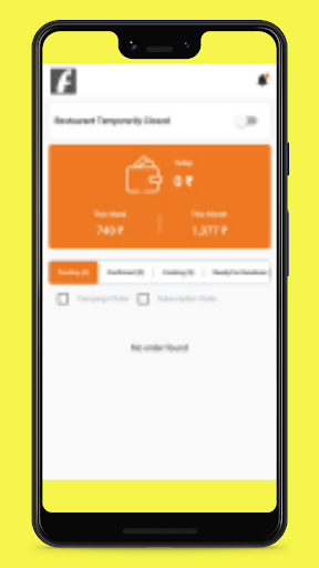 FudIndia Partner App Screen 2
