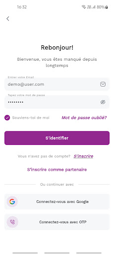 Android application IDI Service Client screenshort