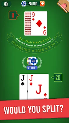 Blackjack 21 card game - Screenshot 1