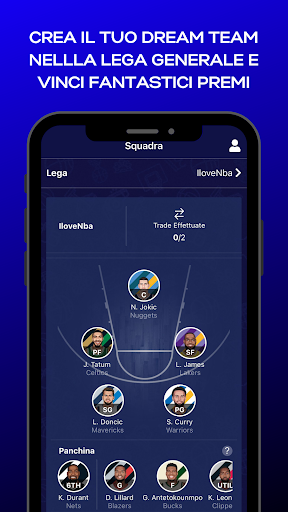 Android application MVP - Fantabasket screenshort