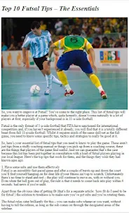 How to Play Futsal
