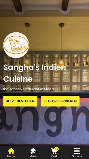 Android application Sangha's Indien Cuisine screenshort