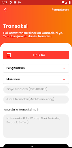 Catatan Keuangan Harian Screen 3