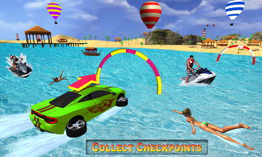 Water Surfer Car Racer Games  screenshots 1