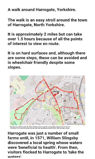 Android application POI8 Harrogate Walk Yorkshire screenshort
