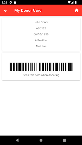 Donor App Screen 2