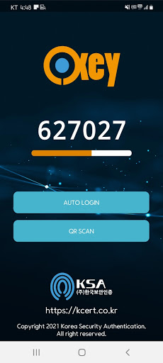 Android application OKey Authenticator screenshort