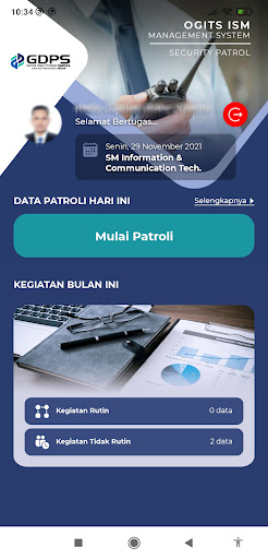 Android application OGITS ISM screenshort