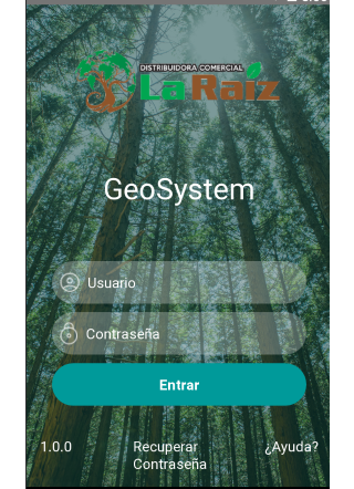 Android application La Raiz GeoSystem screenshort