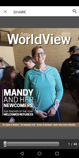 Android application WorldView Magazine screenshort