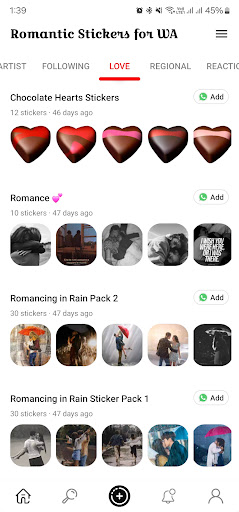 Romantic Stickers for WA Screen 2