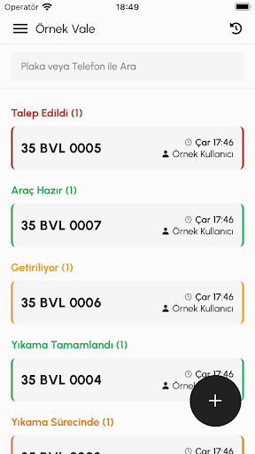 Android application BUVALE - Vale Otopark & Yıkama screenshort