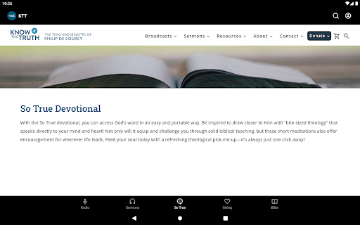 Screenshot of Know The Truth Ministry