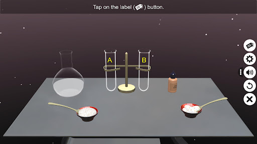 Android application Effect of saliva on starch screenshort