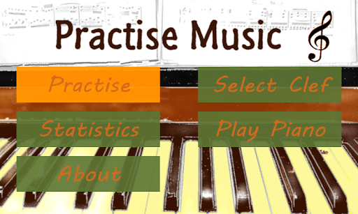 Android application Practise Music screenshort