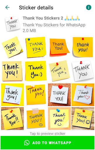 Android application Thank You Sticker for WhatsApp screenshort