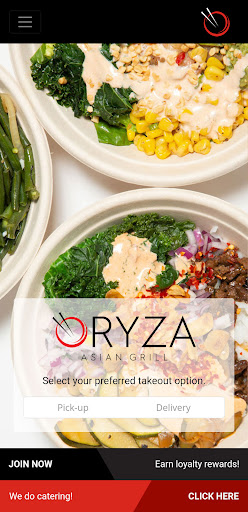 Android application ORYZA Asian Grill screenshort