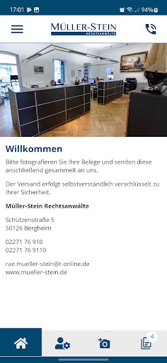 Android application Müller-Stein Rechtsanwälte screenshort
