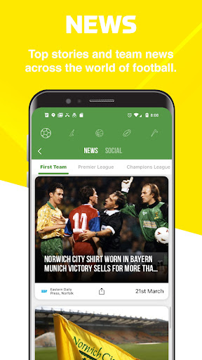 Android application The Yellows - Live Scores screenshort