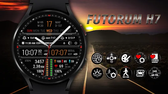 Futorum H7 디지털 시계 페이스