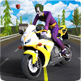 Super Villain Joker Traffic Highway Rider 3D icon