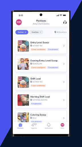 Android application gigaroo for business screenshort