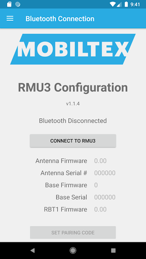 Android application RMU3 Config screenshort