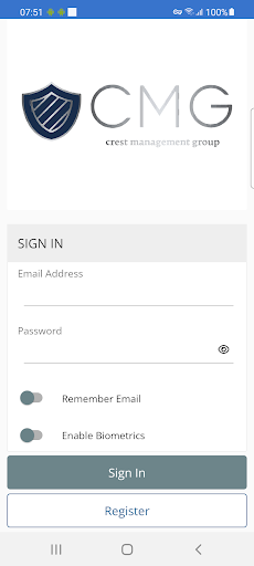 Android application Crest Mgt screenshort