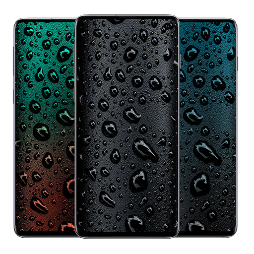 Black Water Droplets Wallpaper  Icon