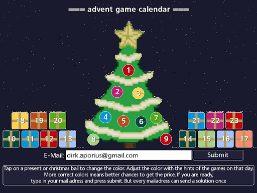 AdventGameCalendar Screen 2