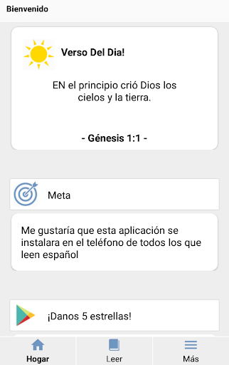 Android application Biblia Española screenshort