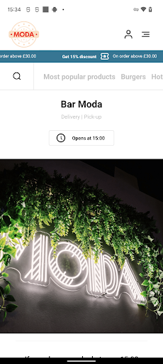 Android application Bar Moda- Hastings screenshort