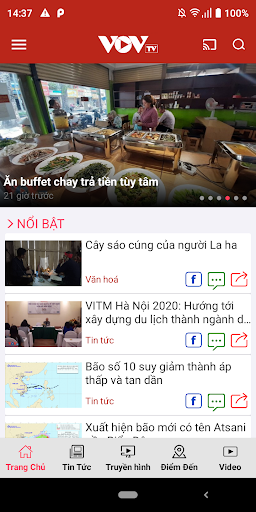 Android application VOVTV screenshort
