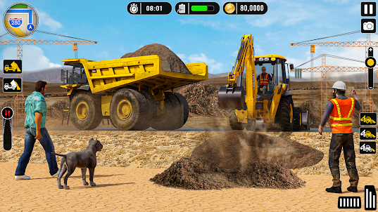 砂掘削機ゲーム JCB ダンパー