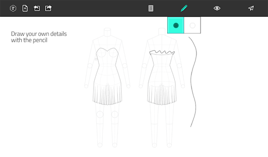 Fashion Design Flat Sketch Screenshot
