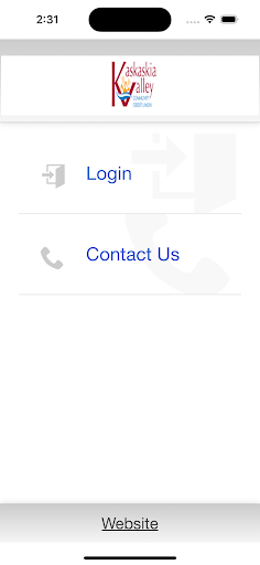 Android application Kaskaskia Valley Credit Union screenshort