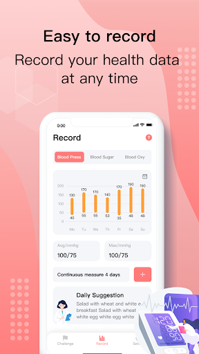 Android application Pulse Guardian - BP Log screenshort