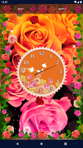 Rose Clock 4K Live Wallpaper Screen 3
