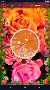Rose Clock 4K Live Wallpaper