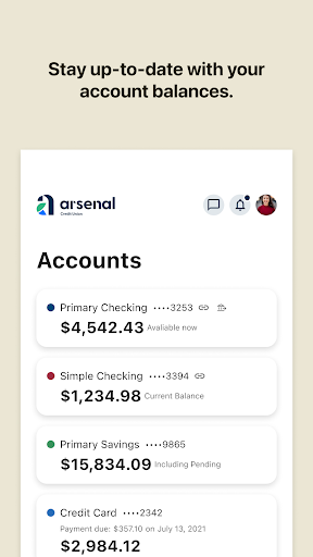 Arsenal Credit Union Screen 2