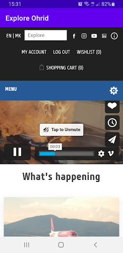 Android application Explore Ohrid screenshort