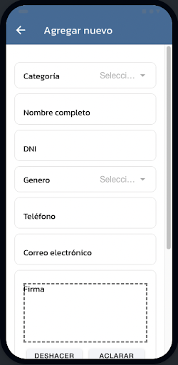 Android application Ayuda HN screenshort