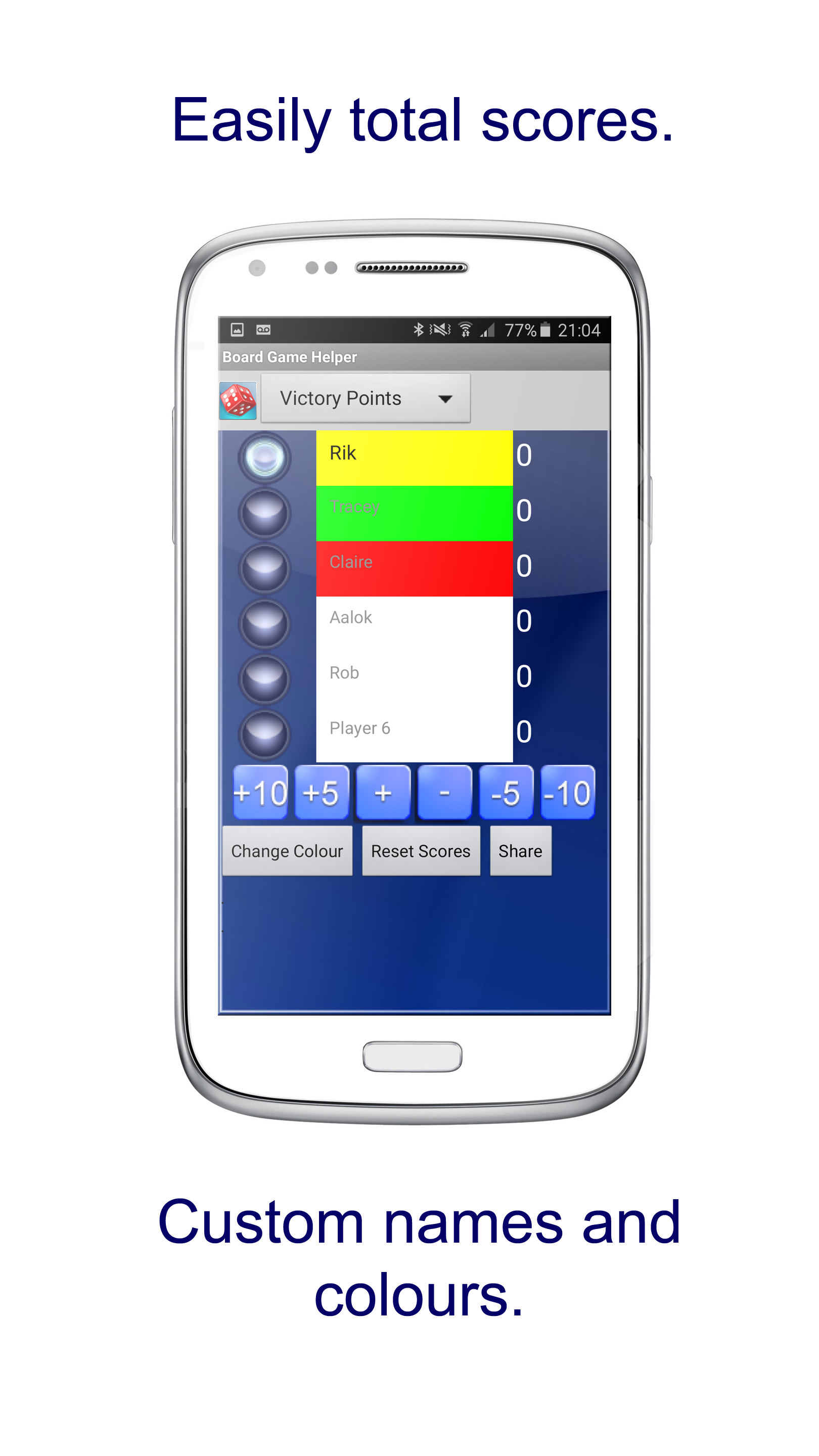 Android application Board Game Helper screenshort